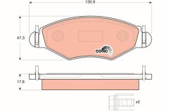 TRW GDB1500 ÖN FREN BALATASI PEUGEOT P206 1.4 1.6 09/98> P306 1.4 1.6 5/93>