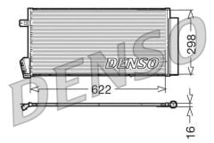 DENSO DCN09018 KLİMA RADYATÖRÜ FIAT DOBLO 10 > COMBO 12 > 1.3 DMTJ-1.6 DMTJ-2.0 DMTJ 669x293x16