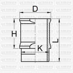 YENMAK 51-05872-000 x MOTOR GÖMLEĞİ P104-P106-P204-P205 XW 3 S-WV 7-TU 1 M/Z-TU 1 K 1.1 TU1M 72.00 ÇAP STD