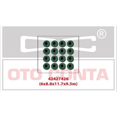 SUBAP LASTİĞİ VİTON 16 AD 6x8.8x12.2x9.7mm CLIO II-III 1.2 16V-1.5DCI-KNG 1.5 DCI-P106-P206-P307