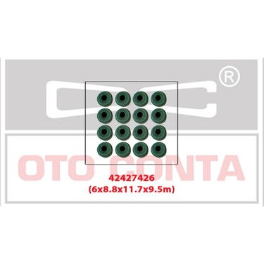 OTOCONTA 42427426 SUBAP LASTİĞİ VİTON 16 AD 6x8.8x12.2x9.7mm CLIO II-III 1.2 16V-1.5DCI-KNG 1.5 DCI-P106-P206-P307