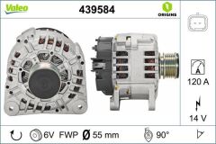 VALEO 439584 ALTERNATÖR 14V 125A RENAULT CLIO II 01>06 KANGOO 01>06 CLIO SYMBOL 01>09 SYMBOL II 08> DUSTER 10> LOGAN 06> SANDERO 08> 1.5dCi