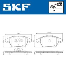SKF VKBP80144 ÖN BALATA C4 PICASSO 06 >11 > P5008 1.6 16V-2.0 16V-2.0 HDI 08 >12 >P3008 12 > DS4 11 > DS5 12 >