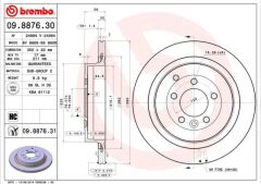 BREMBO 09887631 FREN DISKI ARKA LAND ROVER DISCOVERY IV L319 RANGE ROVER SPORT I L320