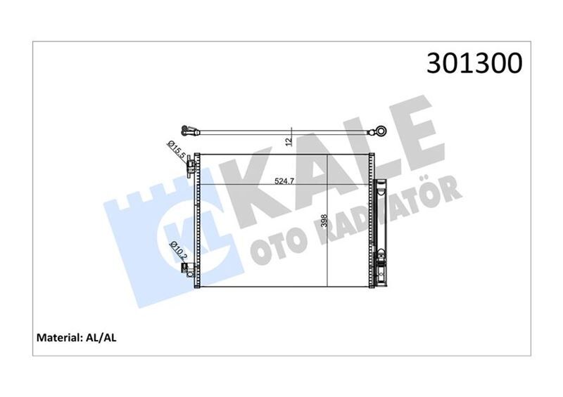 KALE 050ABC080 KLİMA RADYATÖRÜ KONDENSER RENAULT CLIO IV 12> CAPTUR I 13> SYMBOL III 14> DACIA LOGAN MCV II 14> DOKKER 12> DUSTER 10> SANDERO II 12> 0.9TCe 1.0SCe 1.2TCe 1.5dCi 1.6