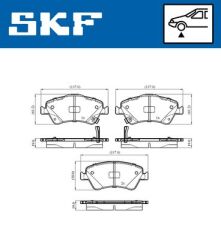 SKF VKBP80437A ÖN FREN BALATA TOYOTA AURIS. COROLLA 1.4L 1NDTV NDE150 D-4D dizel 07->