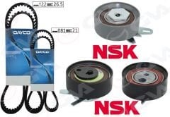 GVA 59T7570D TRİGER SETİ 122x26.5 -077x21 T4 2.5TDI - LT35 2.5TDI ACV-ANJ-AVR K015323XS TRİGER POMPA SETİ