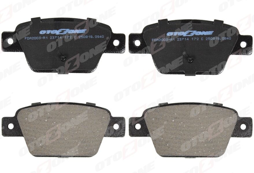 OTOZONE FDA2003-R1 ARKA FREN BALATASI FIAT STILO 02> LINEA 07> BRAVO II 07>14 ALFA ROMEO MİTO 08> MULTIPLA 99> klipsli