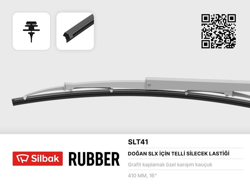 SILBAK SLT41 SİLECEK LASTİĞİ 410MM TELLİ SLX