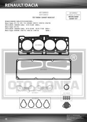 ÜST TAKIM CONTA DACIA LOGAN 04> SANDERO 08> KANGOO II 08> DOKKER 12> 1.4 K7J 1.6 K7M KEÇELİ SUBAP LASTİKLİ