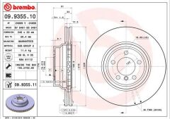 BREMBO 09935511 FREN DISKI ON BMW E65 E66