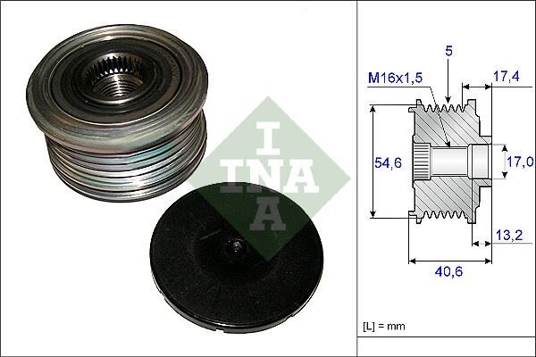 INA 535010910 ALTERNATÖR KASNAĞI RENAULT CLIO II 01> SYMBOL 12> KANGOO 01> LOGAN 05> SANDERO 08> 1.5dCi