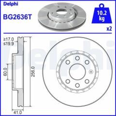 DELPHI BG2636T ÖN FREN AYNASI ASTRA F-VECTRA A-CORSA B-ASCONA C-AVEO-KALOS 03>13 256x20x4DLxHAVALI 569010-93182285