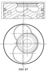 MAHLE 0308702 030PI00087102 MOTOR PİSTON SEGMAN 0.50 VW T5 AXB-AXC 3.4 SİLİNDİR 80.01 030 PI 00087102