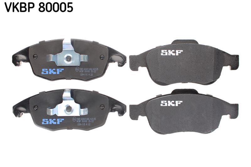 SKF VKBP80005 ÖN FREN BALATASI PEUGEOT PARTNER 08>11 P5008 09>17 CITROEN BERLINGO 08> C4 PICASSO 06>15 DS4 11>18 D S5 15>18 283mm