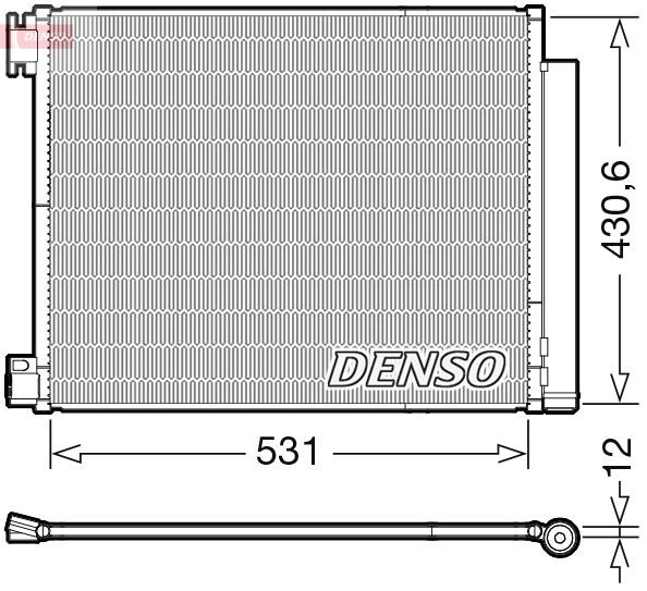 DENSO DCN23039 KLİMA RADYATÖRÜ KONDANSER RENAULT MEGANE IV 16> TALISMAN 15> GRAND SC NIC IV 16> 1.2 TCE 1.3 TCE 1.5dCi 1.6dCi