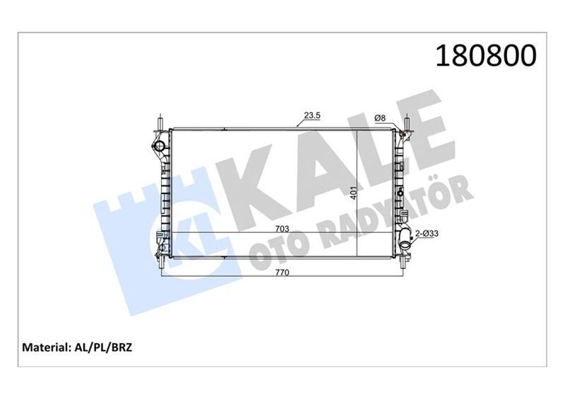 KALE 0222301AB MOTOR SU RADYATORU CONNECT 1.8TDCI 03>06 YA DA 09>13 KLIMALI