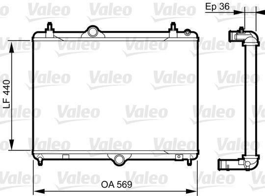 VALEO 735371 RADYATÖR C5 09>P508 10>1.6HDI EP6CDT MEK OTOM AC KLİMASIZ 555x394x24