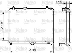 VALEO 735371 RADYATÖR C5 09>P508 10>1.6HDI EP6CDT MEK OTOM AC KLİMASIZ 555x394x24