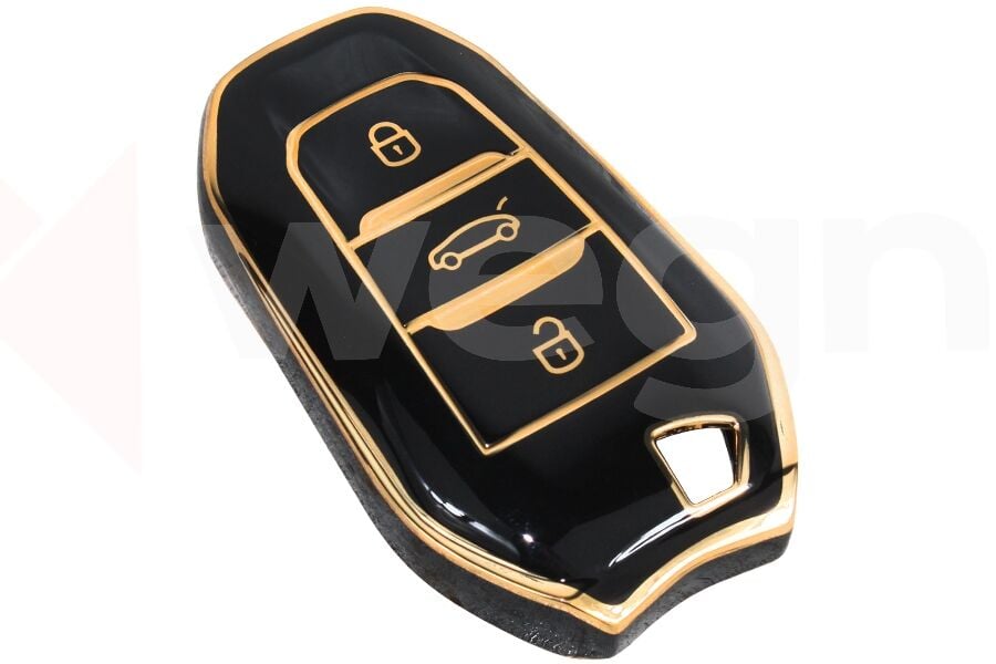 WEGNA AC01-034 KONTAK ANAHTAR KUMANDA KORUYUCU KILIF TPU SİLİKON SİYAH CITROEN C5 AIRCROSS-C3-C4-C-ELYSEE