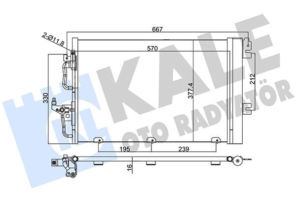 KALE 393400 KLİMA RADYATÖRÜ ASTRA H-ZAFIRA B 1.4-1.6-1.8 Z14XEL-Z14XEP-Z16XEP-Z16XER-A16XER-Z18XE-Z18XER-A18XER
