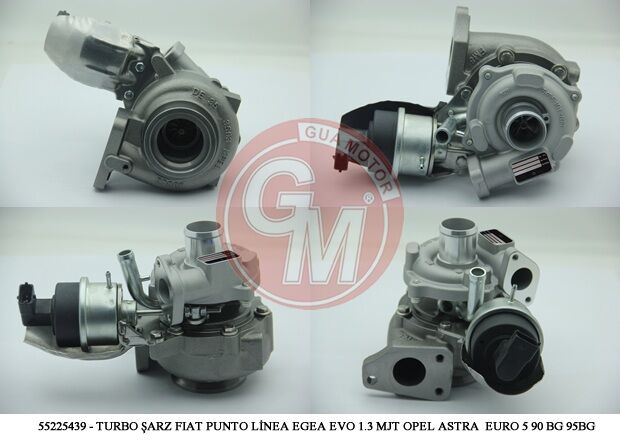 GUA 40500 TURBO ŞARJ FIAT DOBLO PUNTO LİNEA EGEA EVO 1.3 MJT 75-90-95 BG BİPPER HDI 75BG OPEL ASTRA COMBO COR SA