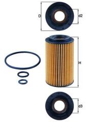 MAHLE OX153.7D2 YAG FILTRESI MERCEDES OM651 W176 W246 W204 W205 C205 C117 W212 W447 B906 B907 B910