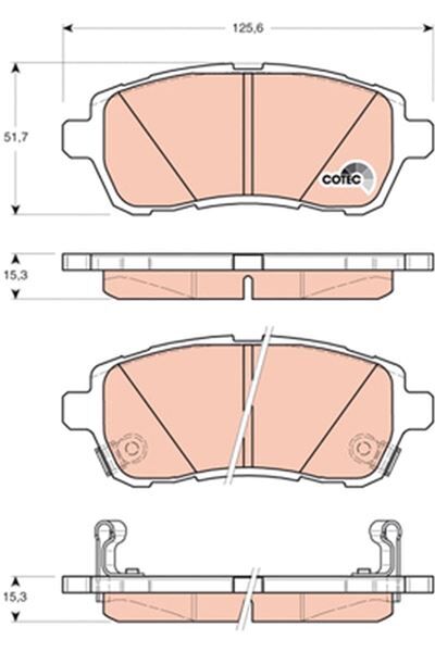 TRW GDB3437 ÖN BALATA FIESTA VI 1.4-1.4TDCİ 1.6 TDCI 08 >SWIFT 10 > JUSTY 07 > MAZDA II 07 > SIRION 08 >