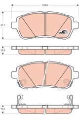 TRW GDB3437 ÖN BALATA FIESTA VI 1.4-1.4TDCİ 1.6 TDCI 08 >SWIFT 10 > JUSTY 07 > MAZDA II 07 > SIRION 08 >