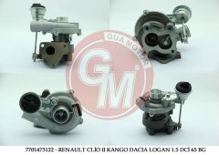 GUA 40419 TURBO ŞARJ RENAULT CLİO II KANGO DACIA SYMBOL MEGANE II 1.5 DCİ 65 BG