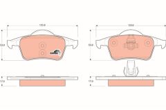 TRW GDB1389 ARKA BALATA VOLVO S60 2000-2010 S80 1998-2006 V70 97-07 XC70 97-07 S70 97-00