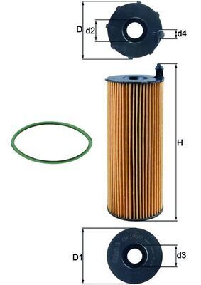 MAHLE OX196.3D YAĞ FİLTRESİ A4 A5 A6 A8 Q5 Q7 TOUAREG PHAETON PORSCHE CAYENNE 3.0D 3.0TDİ