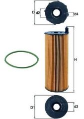MAHLE OX196.3D YAĞ FİLTRESİ A4 A5 A6 A8 Q5 Q7 TOUAREG PHAETON PORSCHE CAYENNE 3.0D 3.0TDİ