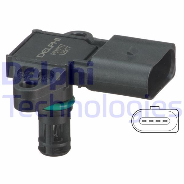 DELPHI PS10177 MAP SENSÖRÜ - AUDI A4 / SEAT IBİZA / SKODA FABİA. OCTAVİA / VWFOX. POLO 02/99>