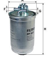 FILTRON FILT PP 839 GOLF4-BORA-LT-A3-TOLEDO-PASSAT YAKIT FILTRESI H70WK08 / KL 147D