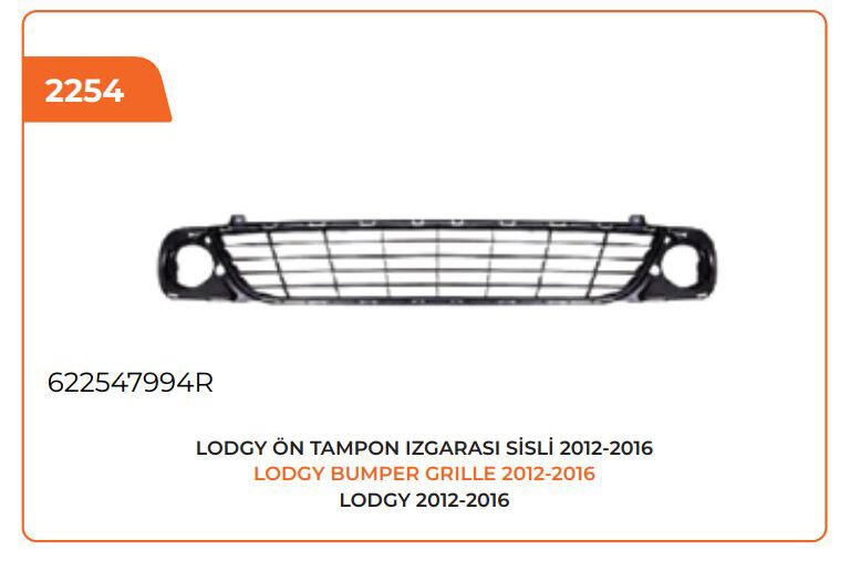 ÖN TAMPON IZGARASI SİSLİ LODGY 12-16