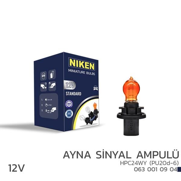 NIKEN 0630010904 NIKEN 12V HPC24WY AYNA SİNYAL AMP PU20d-6 AMB 10LU