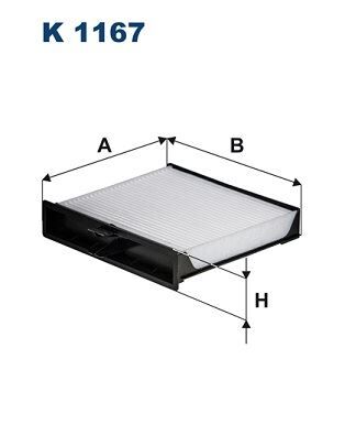 FILTRON K1167 POLEN FİLTRESİ SCENIC II 1.4-1.6-1.6 16V-2.0 16V-1.5DCI-1.9DCI-2.0DCI PLASTİK ÇERÇEVELİ