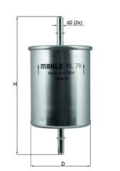 MAHLE KL79 YAKIT FİLTRESİ BORA-GOLF IV-MULTIVAN V-TRANSPORTER V-OCTAVIA-TOLEDO II-LEON-AUDI TT-A4