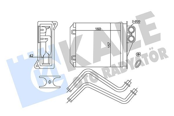 KALE 352175 KALORIFER RADYATORU ARKA MERCEDES SPRINTER B906 06> . VW CRAFTER 30-35-50 06>