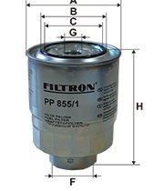 FILTRON FILT PP 855/1 COROLLA (E15, E18) : AURIS (E15, E18) 1.4 D4D 07- : AVENSIS (T27) 2.0 D4D 09-15 : VERSO (R2) 2.0 D4D 09-12 : PAJERO (V9) 3.2 DI-D 07- : FORESTER (SH) 2.0 D 08-12 YAKIT FILTRESI .