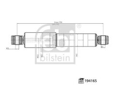 FEBI 194165 ARKA AMORTİSÖR SAĞ-SOL MAKASLI MASTER 98> MOVANO 98> 8.06