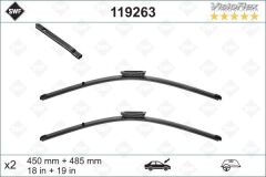 VALEO 119263 SİLECEK 45 48.5 X2 FLATBLADE MİNİ R55 12 >R56 10 > F56 13 > R57 10 > R58 11 > R59 12 >