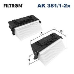 FILTRON AK381.1-2X HAVA FILTRE TAKIMI MERCEDES OM642 W204 S204 C218 X218 W212 C207 A207 W463 W166 C292 W164 W166 W221