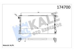 KALE 0224292AL MOTOR SU RADYATORU CONNECT 1.8TDCI 75PS 90PS 110PS 02>KLIMALI 2 SIRA AL PL