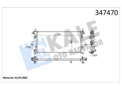 KALE 347470 SU RADYATÖRÜ FIAT DUCATO 2.3D 06 > MT BRAZING 780x368x26 3062308080