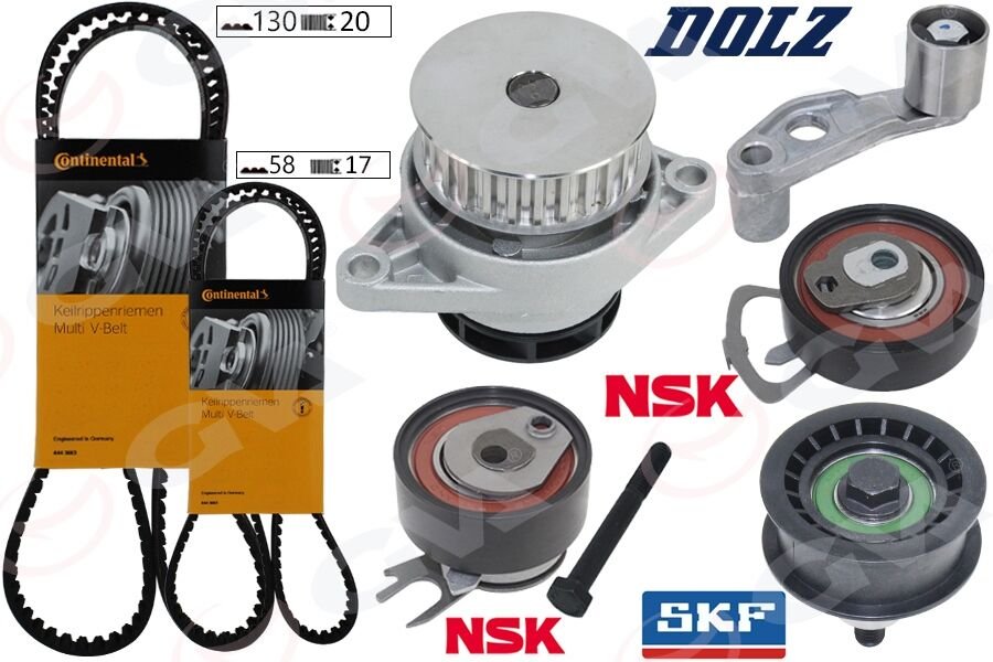 GVA 59WPK7509 DEVİRDAİMLİ TRİGER SETİ 130x20 GOLF4-BORA 1.6 16V BCB-AZD