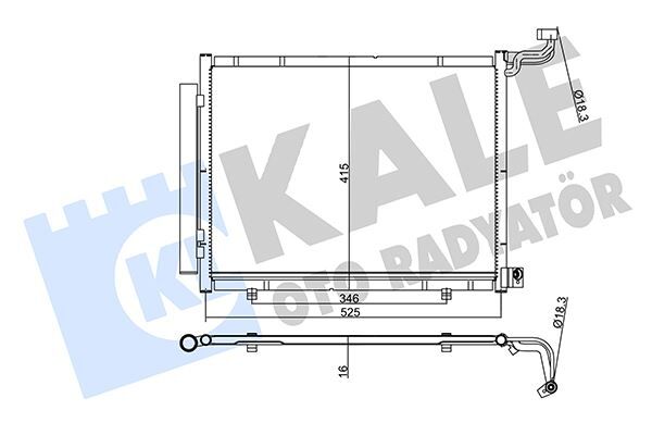 KALE 357320 KLİMA RADYATÖRÜ FORD FİESTA-COURİER 17>