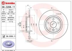 BREMBO 08C20811 FREN DISKI ARKA LAND ROVER DISCOVERY SPORT L550 . JAGUAR E-PACE X540 XE X760 XF X260