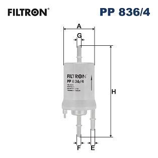 FILTRON PP6004 YAKIT FİLTRESİ GOLF V-JETTA III-POLO IV-CADDY III-FABIA II-OCTAVIA II-A3-IBIZA IV-1.4-1.6 16V 4 BAR PP836.4